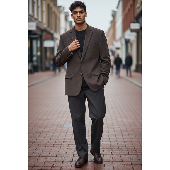 NWT Lauren Ralph Lauren Men's Brown Corduroy Sport Coat Silk Lining Size 46R - Picture 1 of 11
